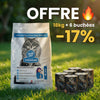 BONUS AVRIL- Croquettes pour chat adulte 18kg + 6 Bouchées en sauce