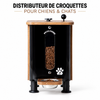 Distributeur de Croquettes  pour Chiens & Chats – Bois & Noir