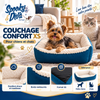 Couchage Confort XS pour Chien et Chat – Bleu Pétrole & Doublure Sherpa