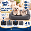 Couchage Confort S pour Chiens et Chats – Gris Anthracite avec Coussin Peluche