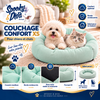 Couchage Rond Confort pour Chiens et Chats – Vert Menthe