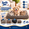 Couchage Confort pour Chiens et Chats – Matelas Rectangulaire Taupe