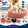 Couchage Donut Confort Premium pour Chiens et Chats – Rose Poudré – Ø 60 cm
